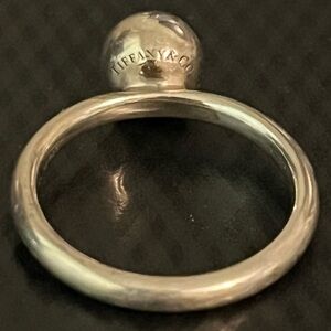 Tiffany & Co Sterling Silver 8mm HardWare Ball Ring - size 7